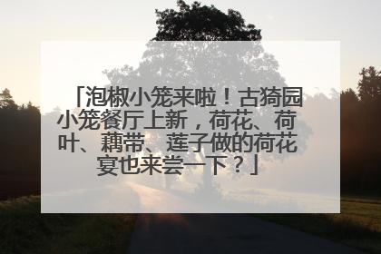 泡椒小笼来啦！古猗园小笼餐厅上新，荷花、荷叶、藕带、莲子做的荷花宴也来尝一下？