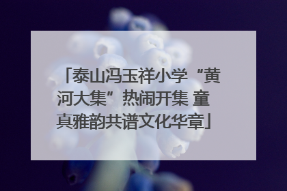 泰山冯玉祥小学“黄河大集”热闹开集 童真雅韵共谱文化华章