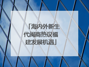 海内外新生代闽商热议福建发展机遇