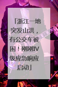 浙江一地突发山洪，有公交车被困！刚刚Ⅳ级应急响应启动