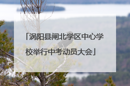 涡阳县闸北学区中心学校举行中考动员大会