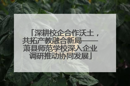 深耕校企合作沃土，共拓产教融合新局——萧县师范学校深入企业调研推动协同发展