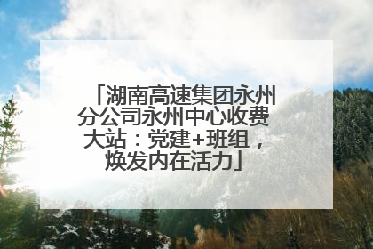 湖南高速集团永州分公司永州中心收费大站：党建+班组，焕发内在活力