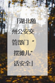 湖北随州公安交管部门“摆摊儿”话安全