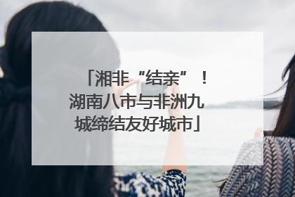 湘非“结亲”！湖南八市与非洲九城缔结友好城市