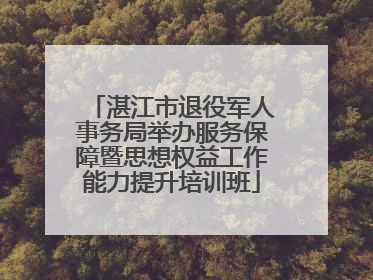 湛江市退役军人事务局举办服务保障暨思想权益工作能力提升培训班