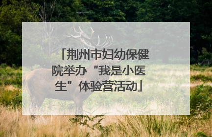 荆州市妇幼保健院举办“我是小医生”体验营活动