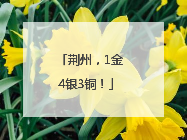 荆州，1金4银3铜！