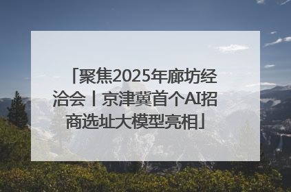 聚焦2025年廊坊经洽会丨京津冀首个AI招商选址大模型亮相