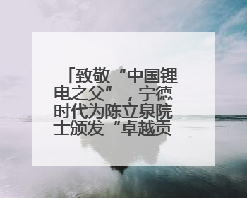 致敬“中国锂电之父”，宁德时代为陈立泉院士颁发“卓越贡献奖”