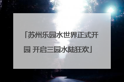 苏州乐园水世界正式开园 开启三园水陆狂欢