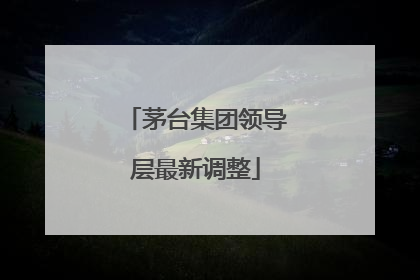 茅台集团领导层最新调整