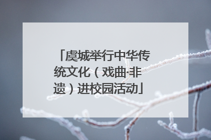 虞城举行中华传统文化（戏曲·非遗）进校园活动