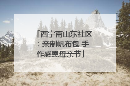 西宁南山东社区：亲制帆布包 手作感恩母亲节