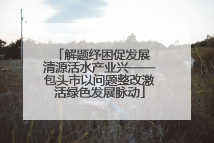解题纾困促发展 清源活水产业兴——包头市以问题整改激活绿色发展脉动