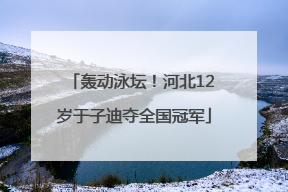 轰动泳坛！河北12岁于子迪夺全国冠军
