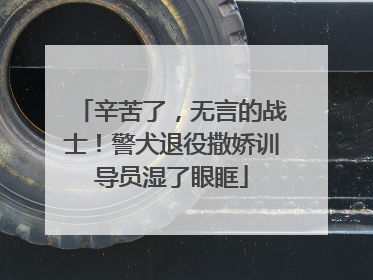 辛苦了，无言的战士！警犬退役撒娇训导员湿了眼眶