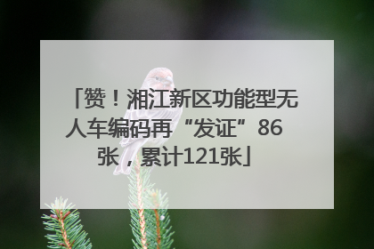 赞！湘江新区功能型无人车编码再“发证”86张，累计121张