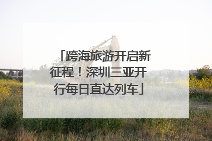 跨海旅游开启新征程！深圳三亚开行每日直达列车