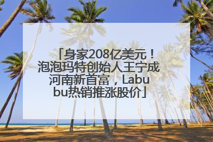 身家208亿美元！泡泡玛特创始人王宁成河南新首富，Labubu热销推涨股价