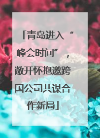 青岛进入“峰会时间”，敞开怀抱邀跨国公司共谋合作新局