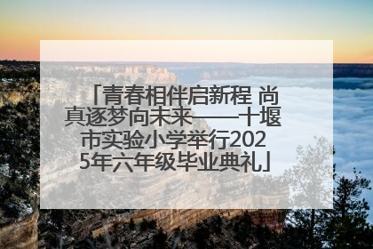 青春相伴启新程 尚真逐梦向未来——十堰市实验小学举行2025年六年级毕业典礼