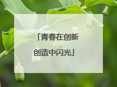 青春在创新创造中闪光