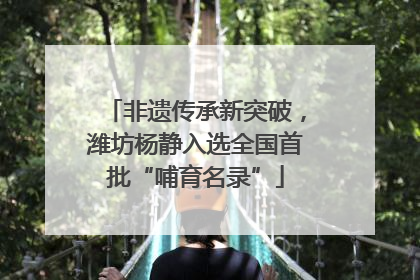 非遗传承新突破，潍坊杨静入选全国首批“哺育名录”