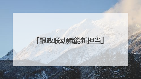 银政联动赋能新担当
