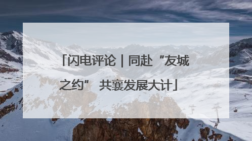 闪电评论｜同赴“友城之约” 共襄发展大计
