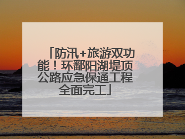 防汛+旅游双功能！环鄱阳湖堤顶公路应急保通工程全面完工