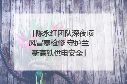 陈永红团队深夜顶风冒寒检修 守护兰新高铁供电安全