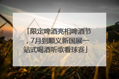 限定啤酒亮相啤酒节，7月到顺义新国展一站式喝酒听歌看球赛
