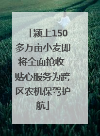颍上150多万亩小麦即将全面抢收 贴心服务为跨区农机保驾护航