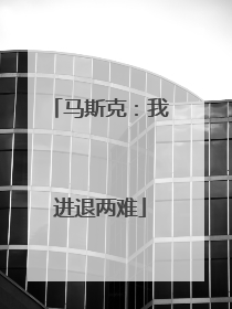 马斯克：我进退两难