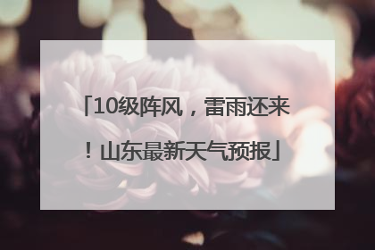 10级阵风，雷雨还来！山东最新天气预报