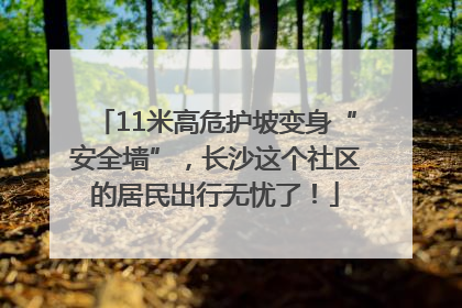 11米高危护坡变身“安全墙”，长沙这个社区的居民出行无忧了！