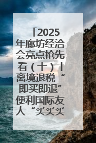 2025年廊坊经洽会亮点抢先看（十）丨离境退税“即买即退”便利国际友人“买买买”