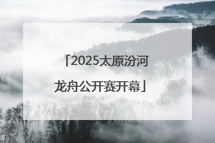2025太原汾河龙舟公开赛开幕