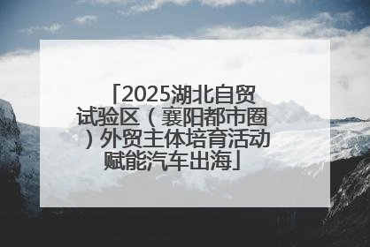 2025湖北自贸试验区（襄阳都市圈）外贸主体培育活动赋能汽车出海