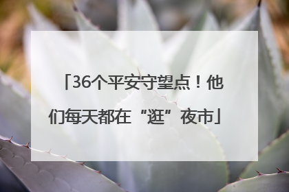 36个平安守望点！他们每天都在“逛”夜市