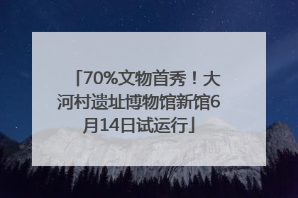70%文物首秀！大河村遗址博物馆新馆6月14日试运行